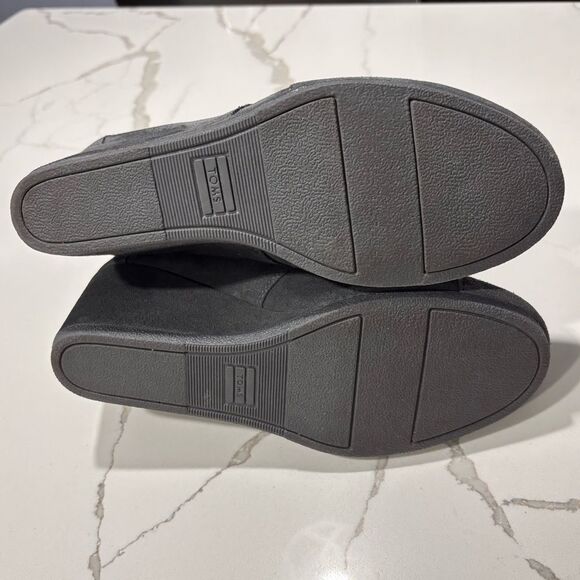 Toms | Women’s Grey Suede Wedge Booties Sz 9 - Picture 12 of 15